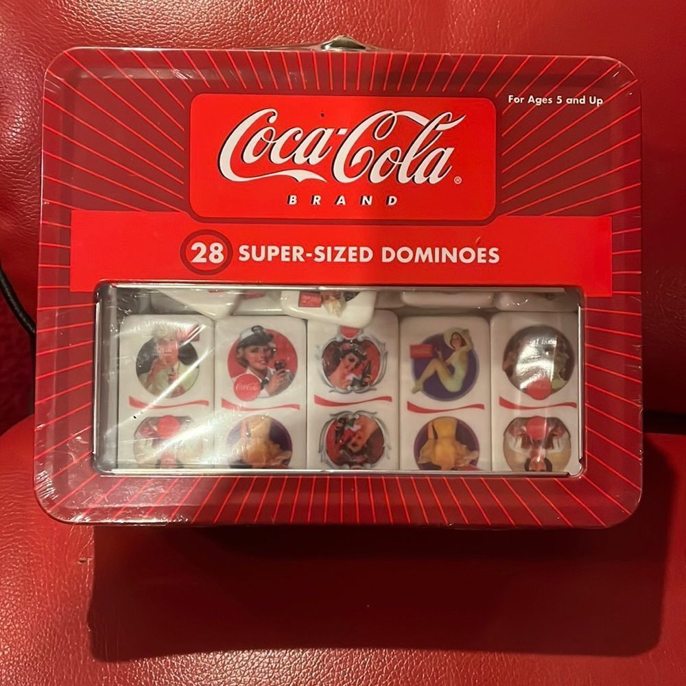 New in tin Coca Cola Dominoes